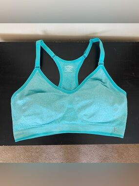 Danskin Now Women’s XXL 2XG Padded Turquoise Racerback Plus Size Sports Bra